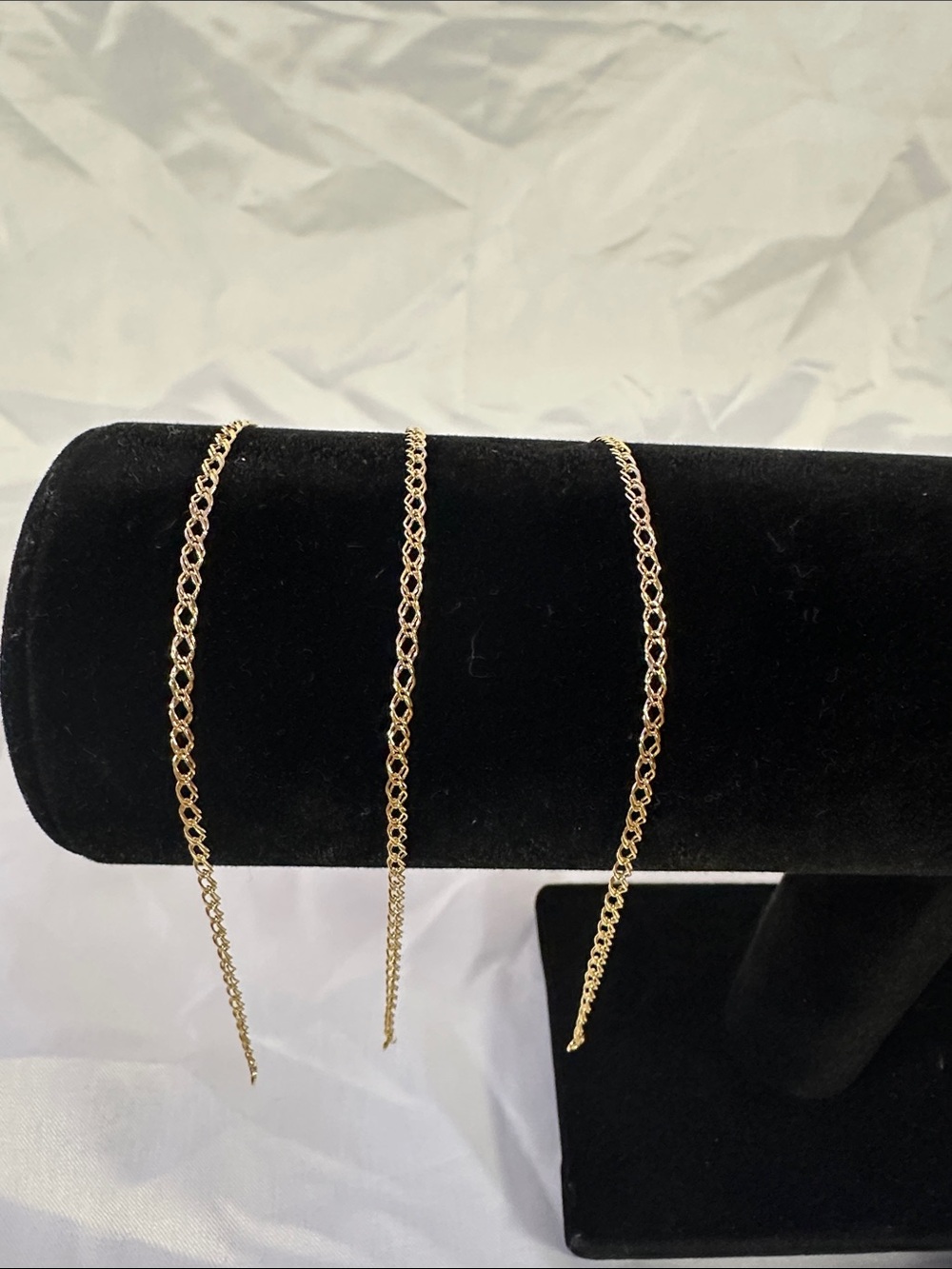 231 - 233: Brand New 10K Solid Gold 7” 2.1mm Double Cuban Link Bracelet